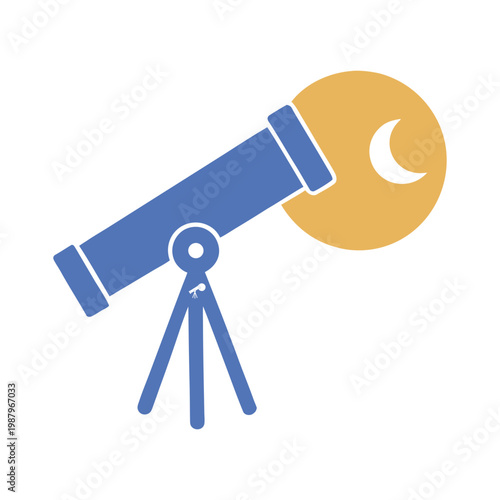 Optical telescope pointing to sky astronomy observation