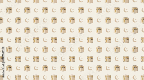 Close-up of a Patterned Fabric with Repeating Icons.