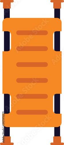 Stretcher vector icon representing immediate medical care and emergency transport
