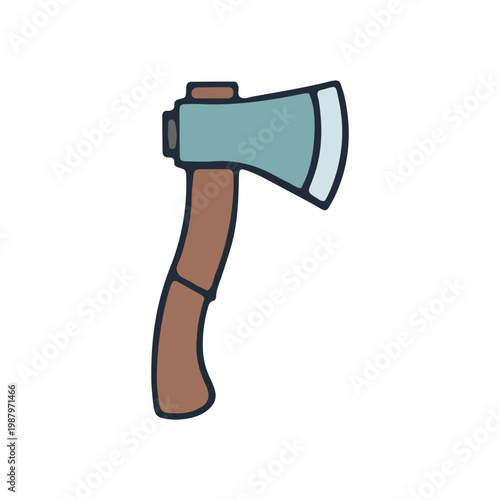 Simple Hand Axe Icon Illustration