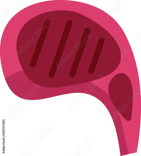 Raw meat steak or pork chop cut for grilling