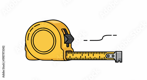 A yellow tape measure extends from a metal ruler in a close up shot, a handy measuring tool for carpentry