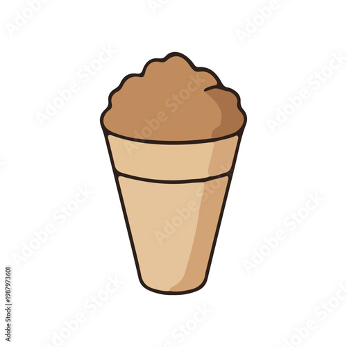 Chocolate Slushie Drink Illustration