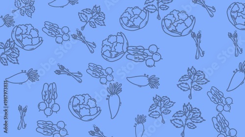 Dynamic Botanical Sketches Background for Video.