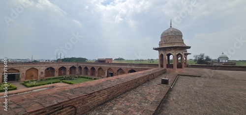 Historical Architectural View of Sheikh Chilli Tomb Pavilions with Arches in Kurukshetra Haryana India