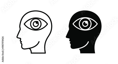 Human Head Eye Perception Vision Icon Concept Design