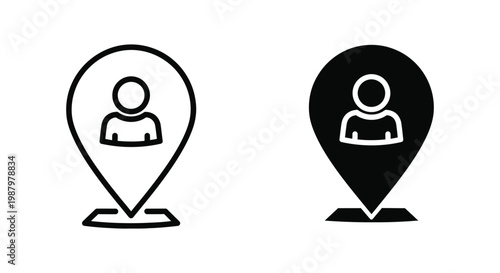 Location Pin User Profile Map Marker Geolocation Position Find People Address Navigation Business