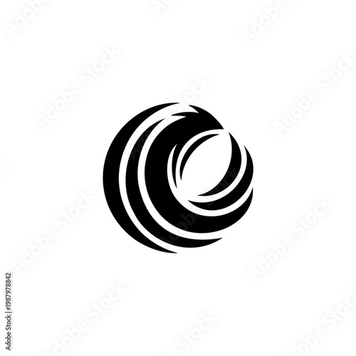 Black and White Swirl Design.