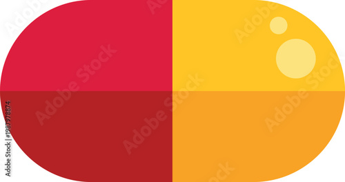 Medicine capsule displaying health, pharmacy, and medical treatment concepts