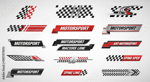 Motorsport Racing Flags and Banners Collection.