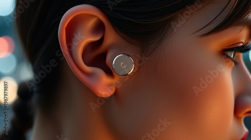 Macro Portrait of Cybernetic Skin Sensor for Brain Activity
