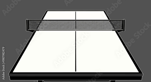 Illustration of a ping pong table.