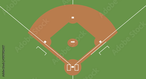 Baseball field layout illustration.