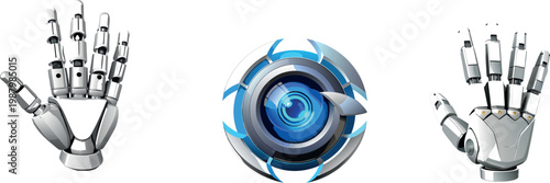 robotics hand and eye 3d vector