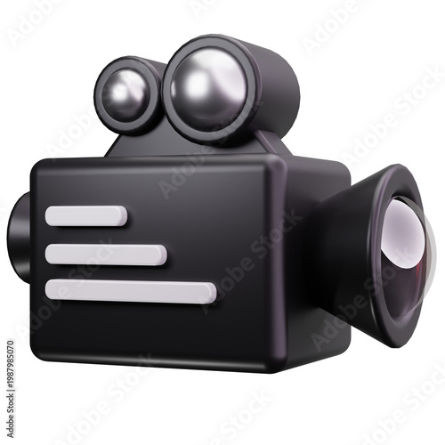 Video Camera Recording Interface 3D Illustrations