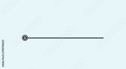 Bitcoin Flat minimalist illustration of crypto price consolidation