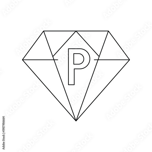Diamond premium luxury loyalty program icon vector.Editable stroke, Vector illustration, Line art Icon, Symbols.