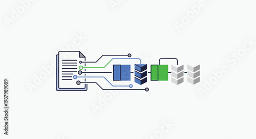 Bitcoin Flat minimalist illustration of crypto smart contract, b