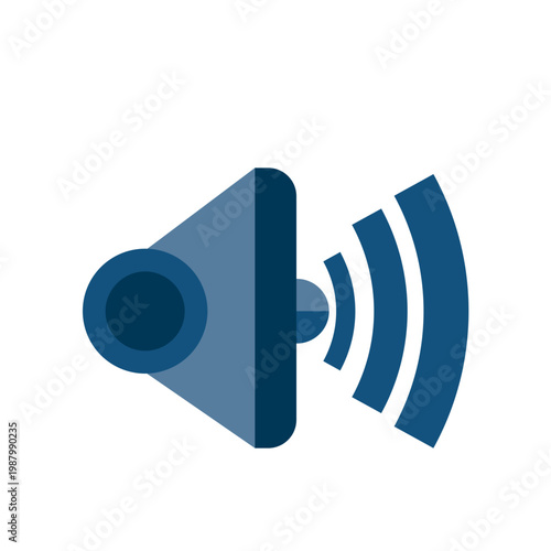 A loudspeaker emits sound waves in a modern setting.