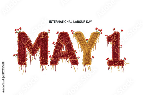 May day celebration a vibrant and artistic representation of international workers' day