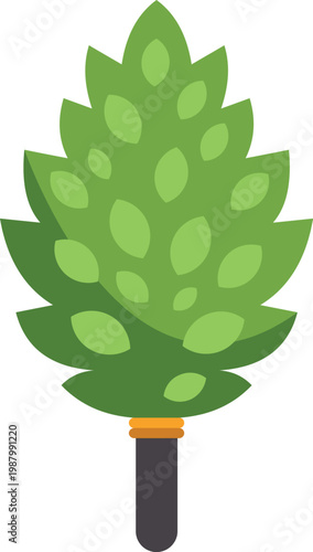 Green sauna broom venik bundle with handle for bathhouse relaxation and detoxification