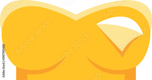 Yellow strapless corset top with sweetheart neckline showing clothing design