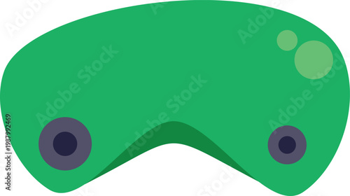 Green sleep mask providing comfort and blocking light for resting