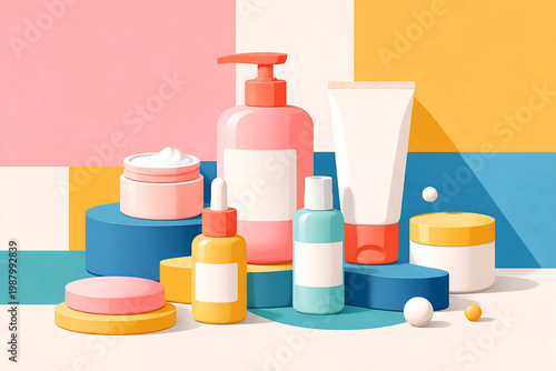 Minimalist Beauty Shapes Geometric Skincare Modern Design