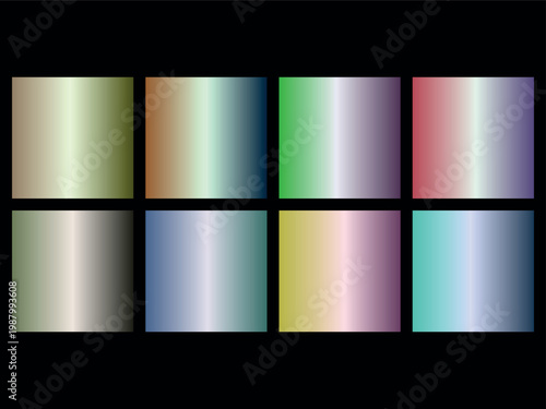 A colorful grid of nine gradient rectangles on a with various hues