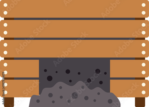 Wooden compost bin processing organic waste into nutrient rich soil