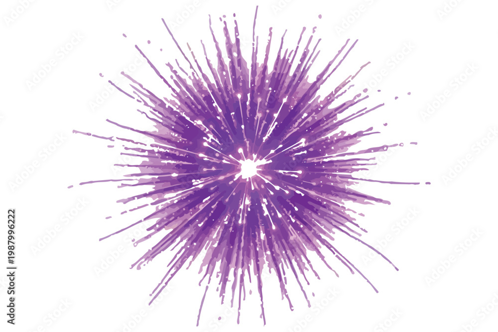 Obraz premium Vibrant purple firework burst a spectacular display of light and color in a dark sky