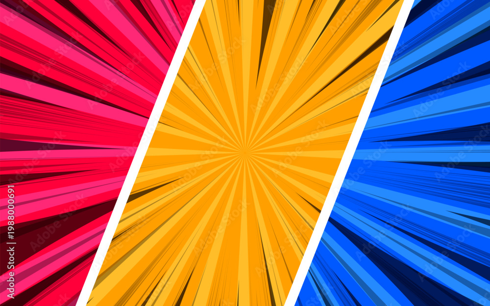 Fototapeta premium Colorful comic pop art background in retro style