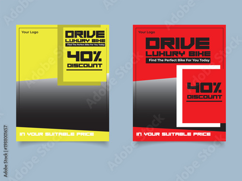 Motorcycle social media post template