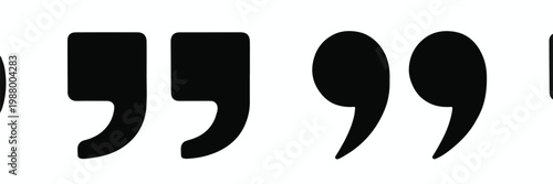 Black Quotation Marks on White Background quote punctuation
