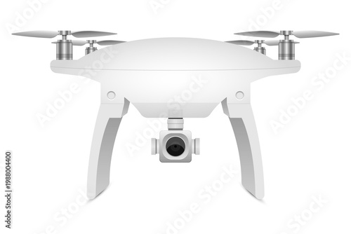 Aerial drone with camera, technology for modern photography and videography.