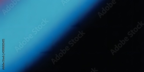 Grainy Bright Cyan Blue Neon Diagonal Beam Glow on Black Background – Ethereal Abstract Futuristic Sci-Fi Light Ray Texture Backdrop