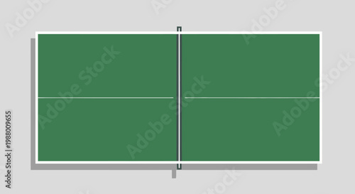 a green ping pong table top.