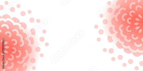 Grainy Soft Pink Floral Mandala Dots Set on White Background – Delicate Romantic Abstract Pattern