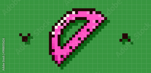 Back to School pixel art ruler.