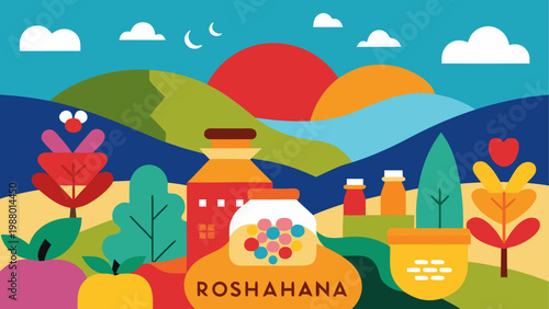 Colorful hot air balloons floating in a vibrant sky