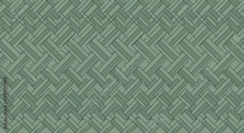 Green Herringbone Pattern Background - Geometric Abstract Texture