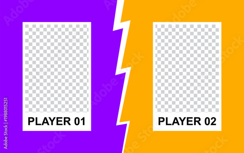 Comic versus pop art battle background. Vector illustration.