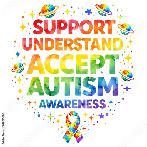 Support and raise awareness for autism with colorful puzzle pieces