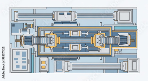 Detailed schematic diagram of industrial machinery and equipment.