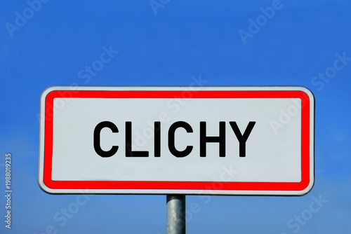 place-name sign Clichy