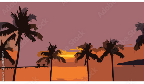 Tropical Sunset Shangri La Tanjung Aru Kota Kinabalu Sabah