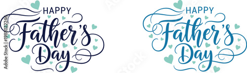 Happy father's day beautiful calligraphy designs for celebrating dad cards gifts greetings