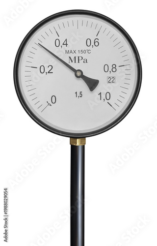 Industrial analog dial pressure gauge
