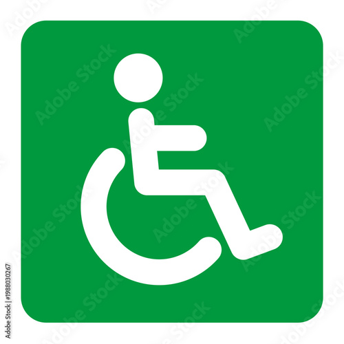 Wheelchair Accessible Pictogram Icon (Barrier-Free Accessibility Sign)