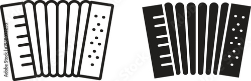 Принти на полотні Accordion icon collection. Minimal icon and symbol